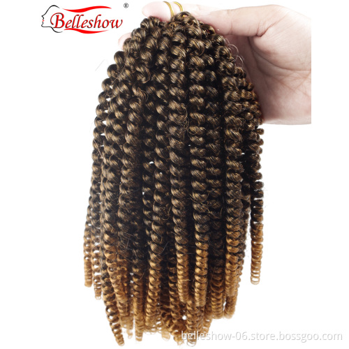 Hot sell 8 inch 60 strands 34 colors 110g factory outlet Crochet Braid  twist bomb twist passion spring twist hair
